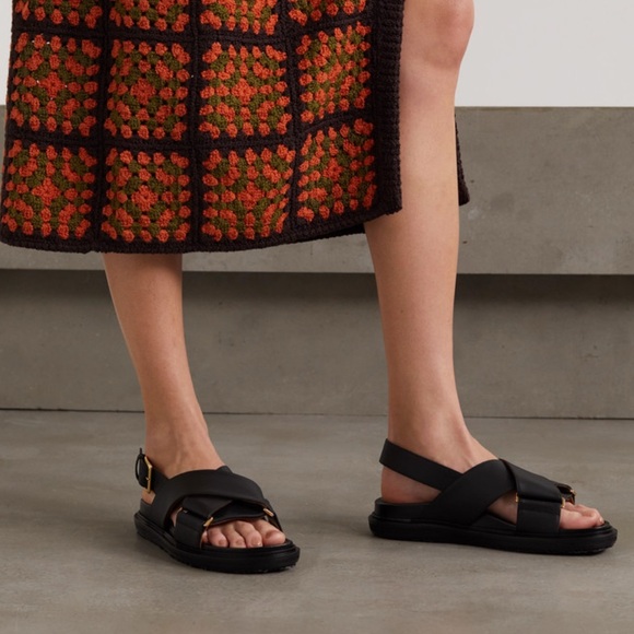 2025 Marni Fussbett leather slingback sandals size 40